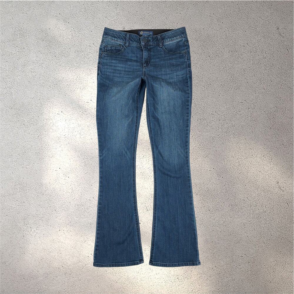 Democracy Absolution Jeans Women’s 6 Blue Mid Rise Boot Cut Stretch Denim EUC - Picture 2 of 10